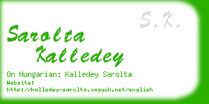 sarolta kalledey business card